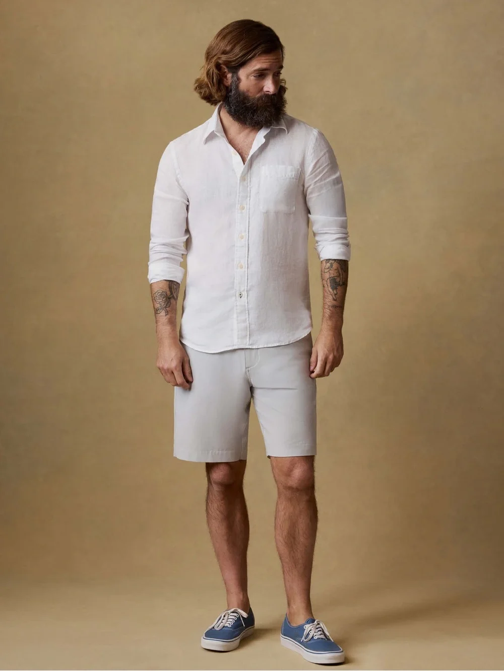 Faherty All Day Shorts 9” Stone Men’s 36 Performance Stretch Khaki